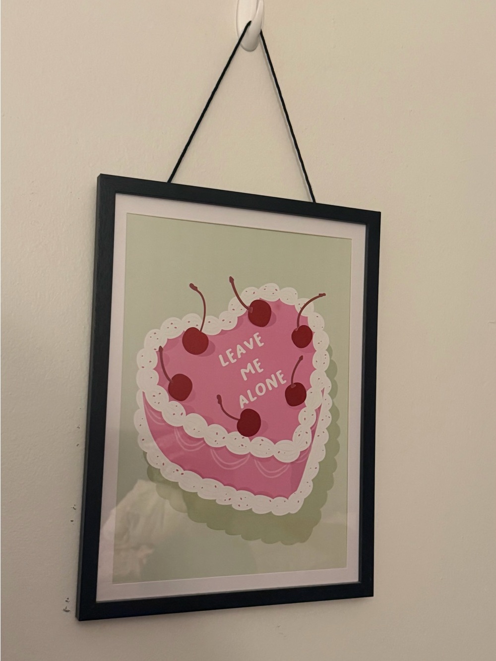Room 2 Room Framed Art Print, 12 x 16 Inch Cherry Pink Cupcake - Leave Me Alone